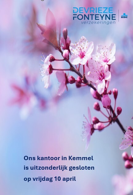 Uitzonderlijk gesloten op 10 april
